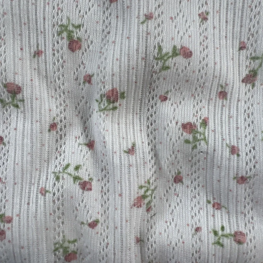 Maniere Knit Cotton Footed Sleeper Baby Girls' 18M White Floral Snap‎ Back